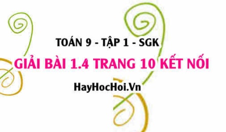 Bài 1.4 trang 10 Toán 9 tập 1 Kết nối tri thức SGK